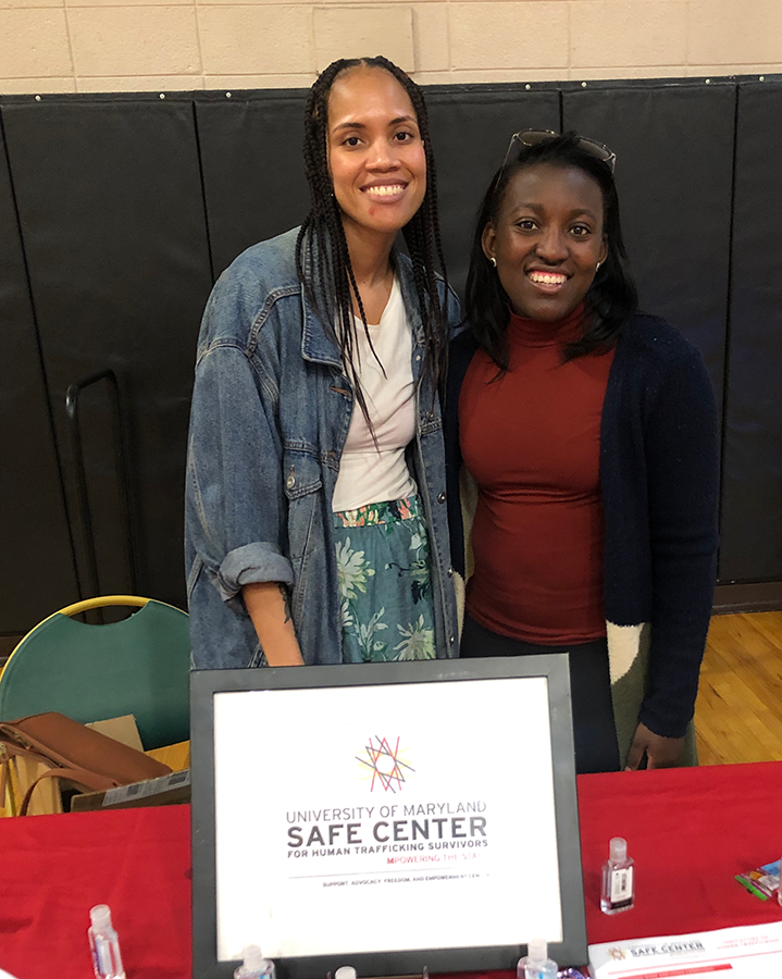 IMG_7015 Two volunteers at a tabling event