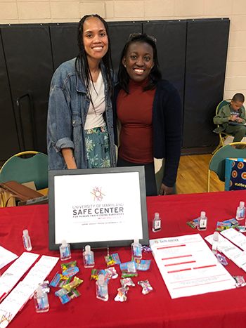 IMG_7015-2 Two volunteers at a tabling event